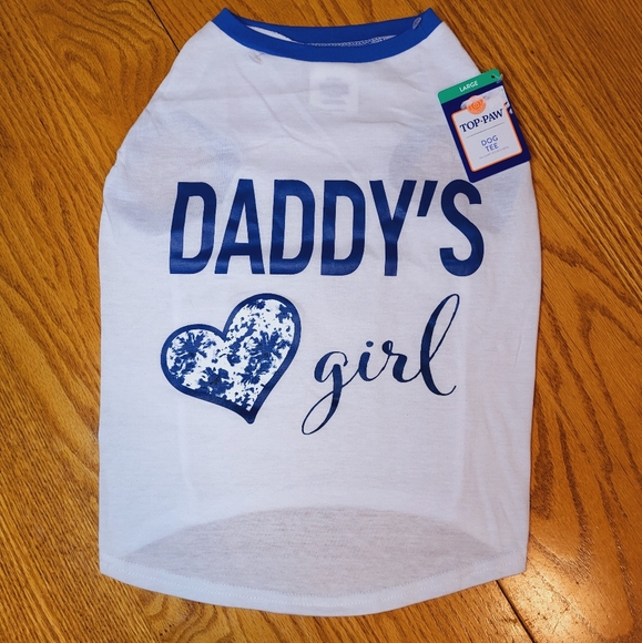 🐾NEW Top Paw Daddy's Girl Dog Tee size LRG - Picture 1 of 3